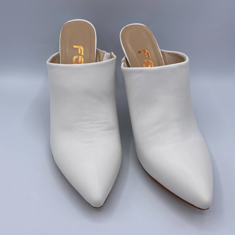 FSJWhite Espadrille High heels Pointed Toe Sandals